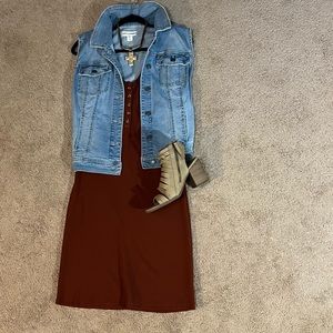 American Eagle, waffle knit dress